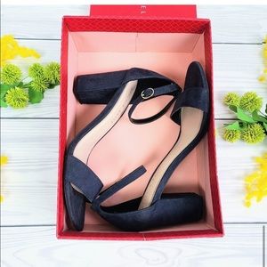 Kelly & Katie Ankle Straps Size 8 Navy Blue Block Heels | Navy Blue Size 8 Heels